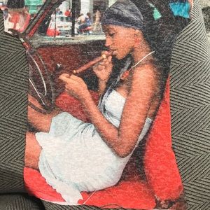 Trendy & edgy Cuban cigar woman smoking tee shirt