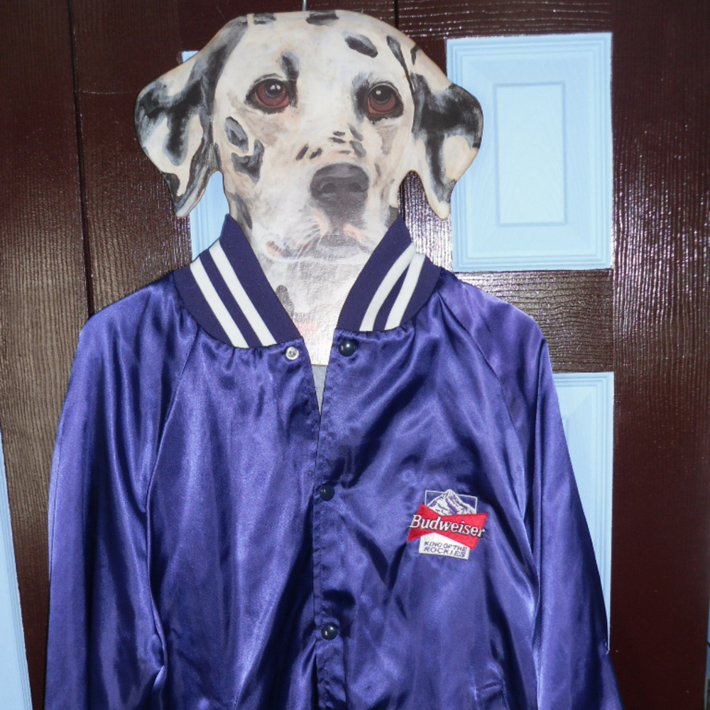 Vintage Budweiser Snap Nylon Jacket 80's