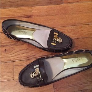 Michael Michael Kors brown leopard loafers Michael Michael Kors brown leopard loafers