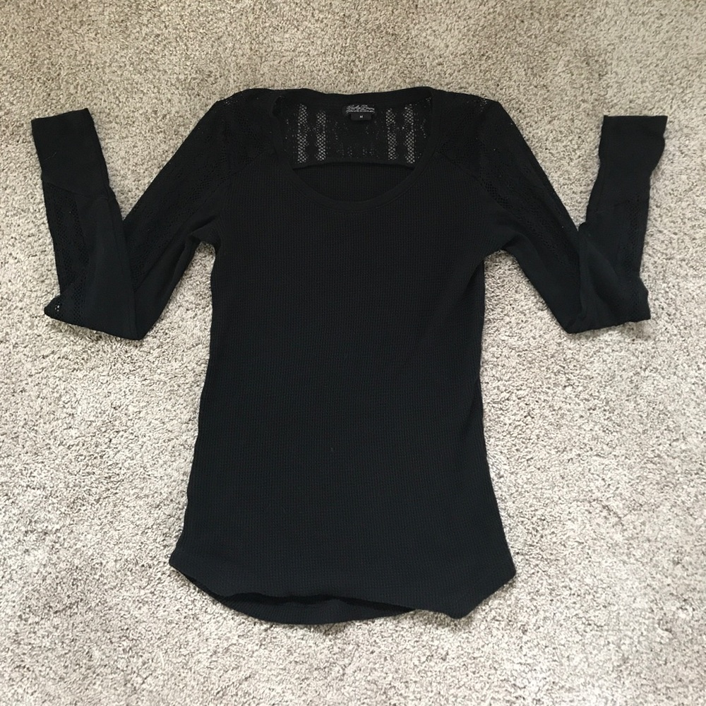M Lucky Henley with cotton lace detail.