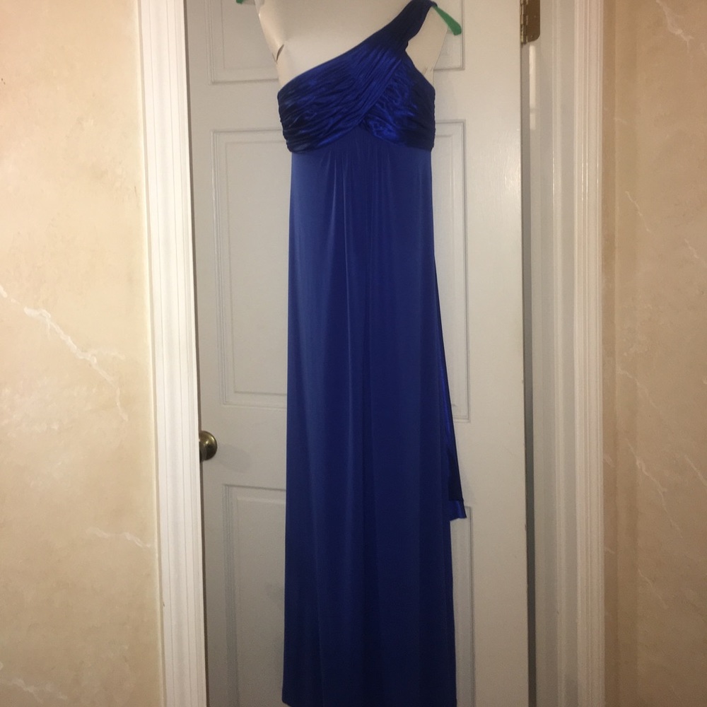 Blue floor length gown