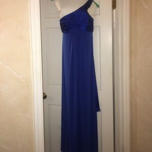 Blue floor length gown