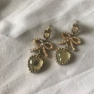 Vintage Betsey Johnson Heart Dangle Earrings