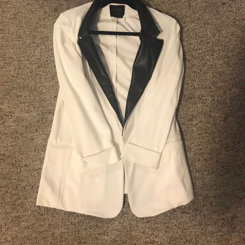 Black and white tuxedo style jacket