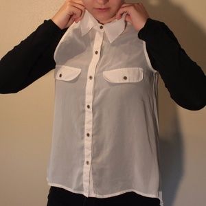 White silk-feel blouse