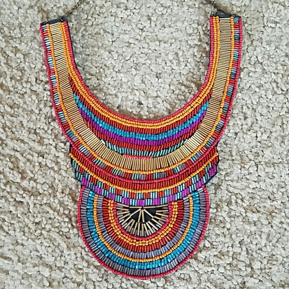 Beautiful beaded statement necklace