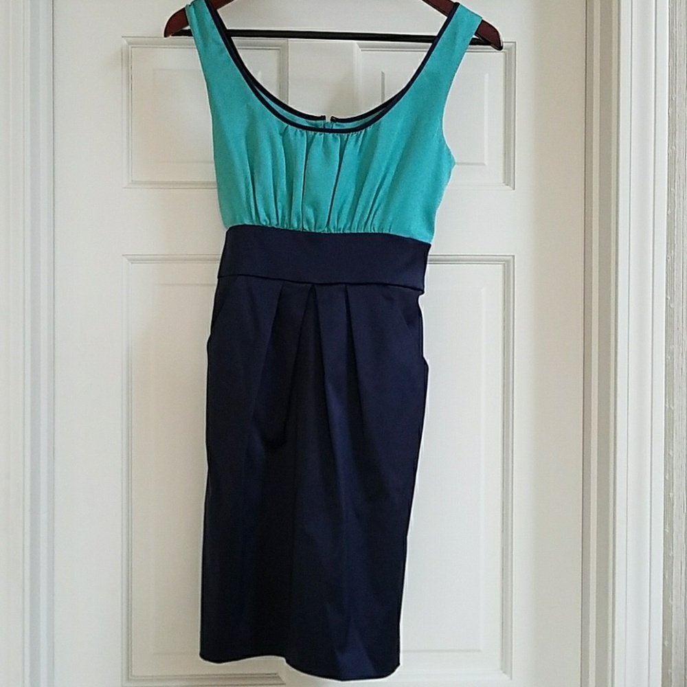 Max & Cleo two toned blue dress