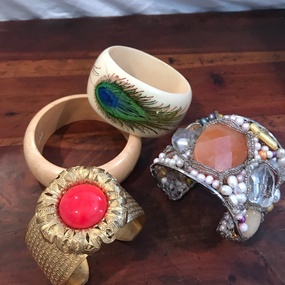 Anthropologie bracelet bundle of four