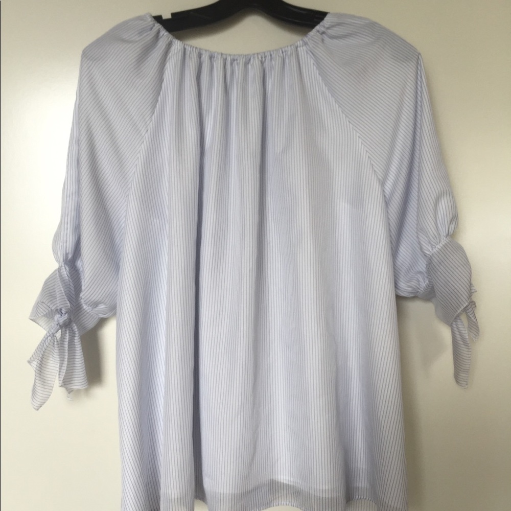 Off the shoulder striped top- medium