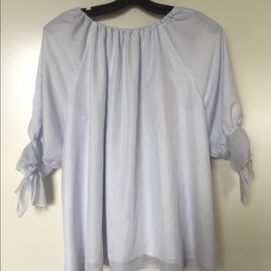 Off the shoulder striped top- medium