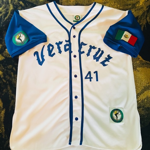 VINTAGE Veracruz Azules Baseball Jersey - Picture 1 of 2