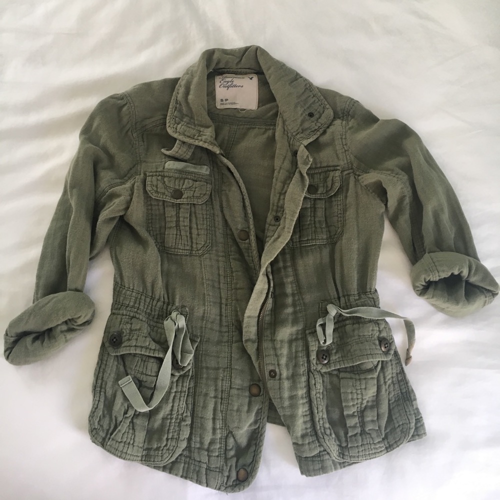 American Eagle Casual Green Jacket