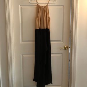 High-low Dress : black and gold