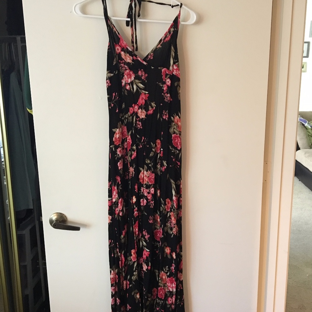 Floral Halter Sun Dress