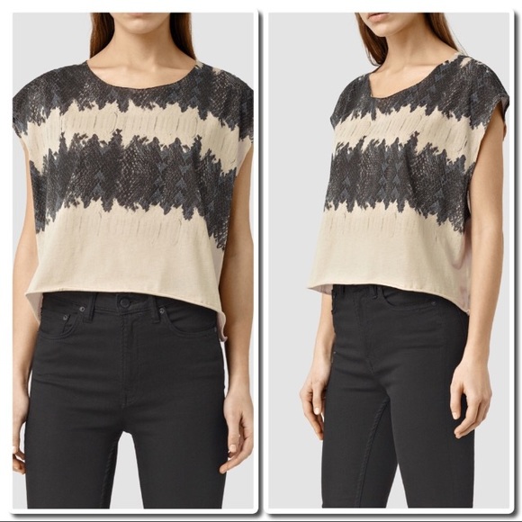 All Saints Serpine Mist Tee - Picture 2 of 4