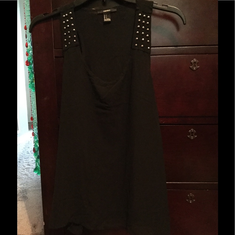 Black tank top