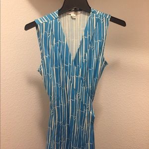 Diane Von Furstenberg Wrap Clear Blue Dress 6