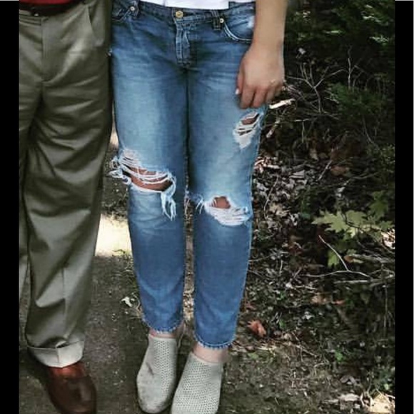 7 For All Mankind Denim - 7 for all mankind ripped boyfriend jeans!