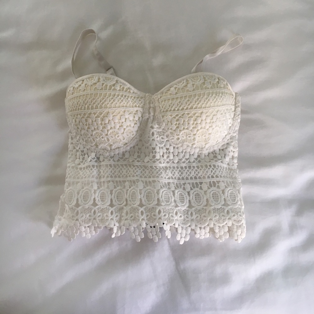Forever 21 Lace Crop Top Corset Top
