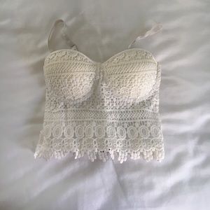 Forever 21 Lace Crop Top Corset Top