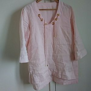 Linen top 3/4 sleeve length. Like new!