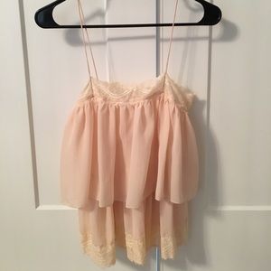 Lingerie inspired  tiered cami