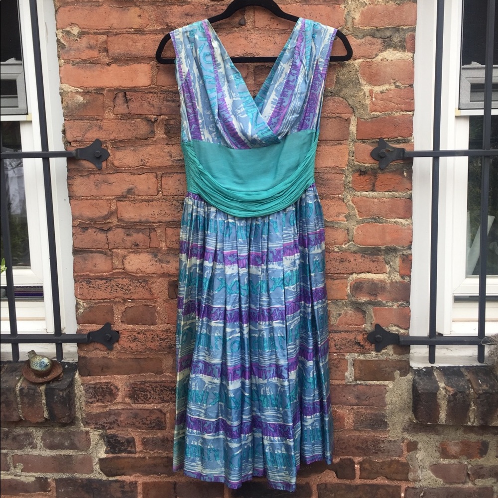 1960s vintage silk party dress