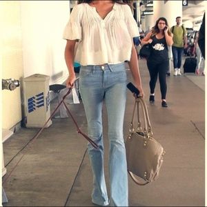 FRAME "Le High Flare" Denim Jeans in "Surfview"