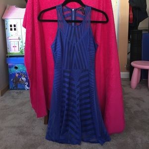 Material Girl Blue Skater Dress (size S)