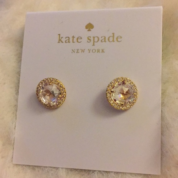 ❤️Sold❤️Kate Spade gold diamond earrings - Picture 4 of 5