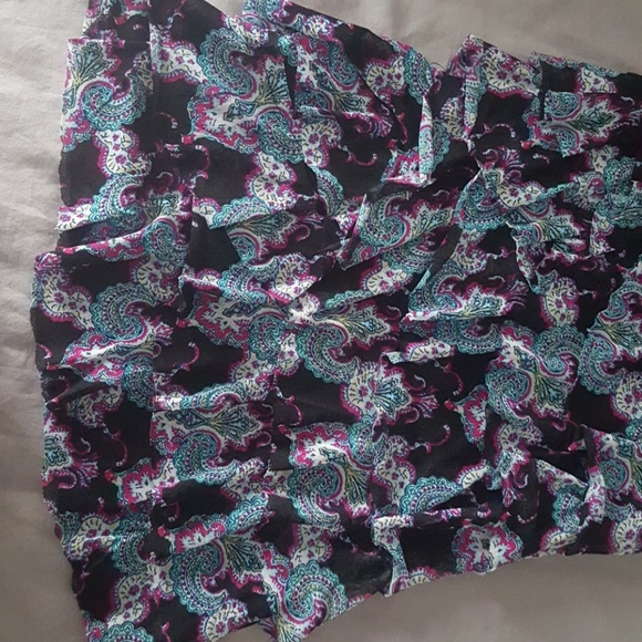 Express nylon paisley tank in purple, black, and t - Picture 2 of 5