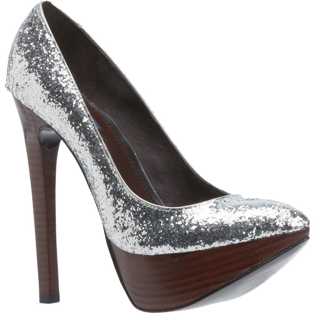 MIA LIMITED ED. RUNWAY SILVER GLITTER Heels