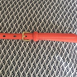 Salmon Pink Skinny Belt