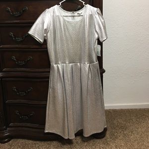 2XL Elegant Collection Silver Amelia Dress