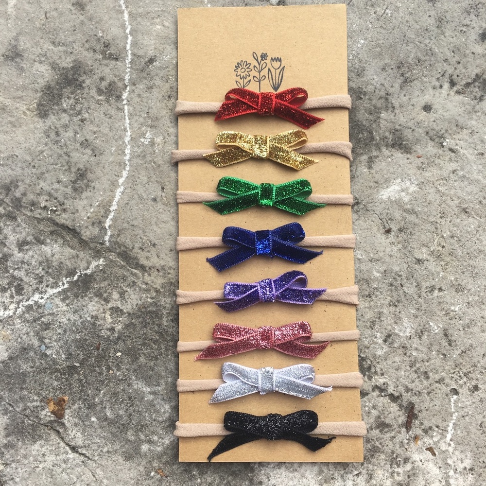 Dainty Sparkle Bow Set