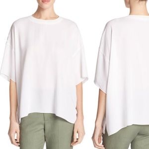 VINCE Dropped Shoulder Oversized Crepe Tee Sz M