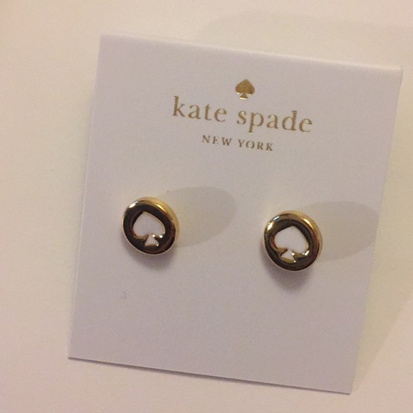 Kate Spade ♠️ white Spade earrings - Picture 4 of 5