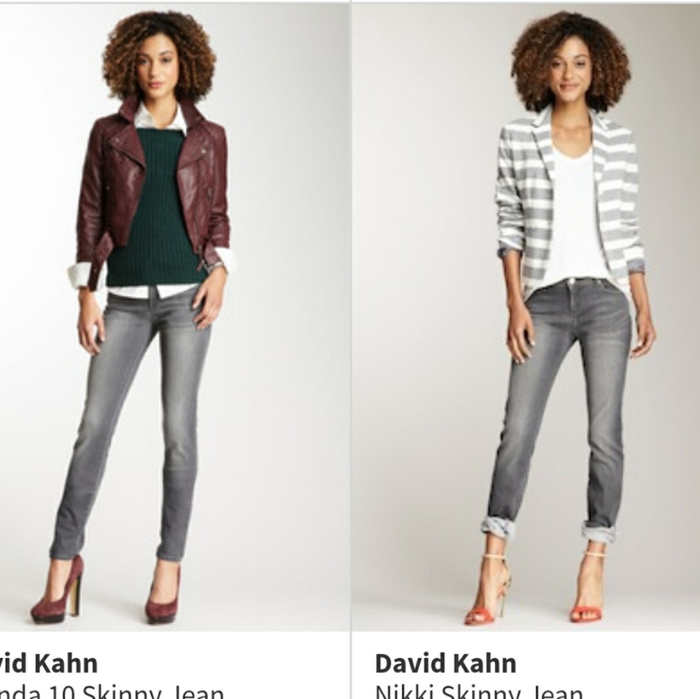 David Kahn power stretch Gray fade jeans