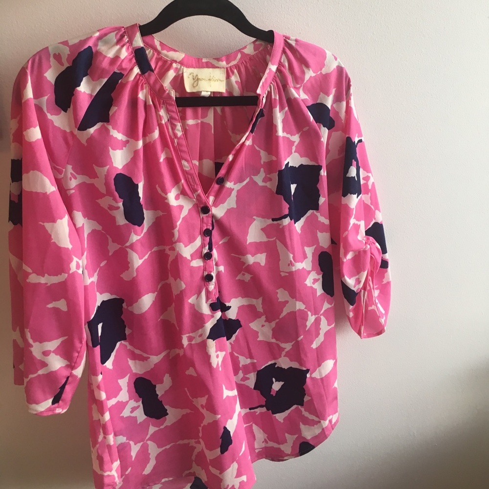 Yumi Kim Pink and Blue Blouse