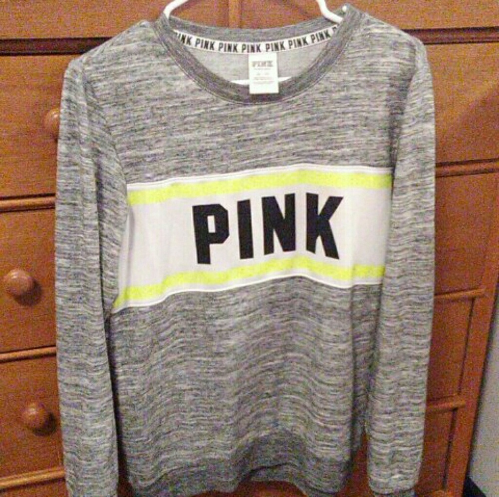 Victoria's Secret and  Pink crew with neon yellow