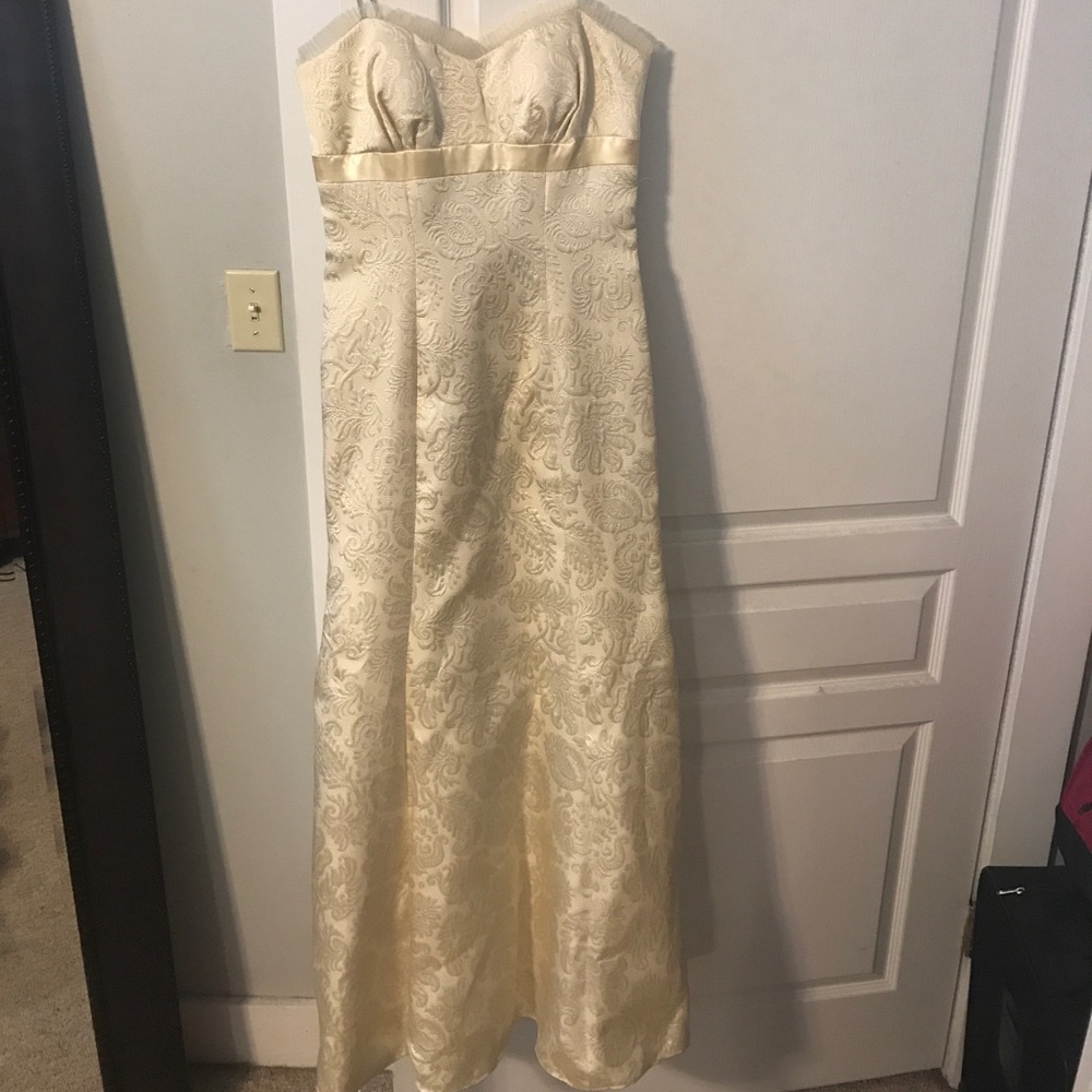 Never worn, gold formal gown