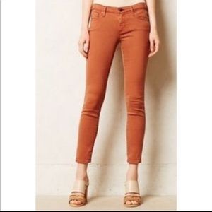 AG Stevie Slim Straight Ankle 25R; Rust/ Copper