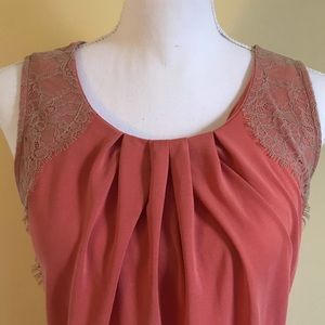 Loft Pleated Neck Shell