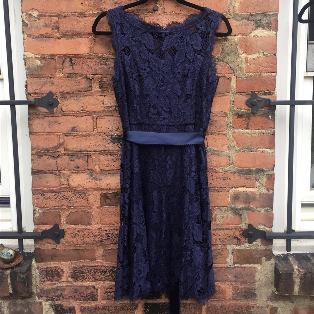 Adrianna Papell navy cocktail dress