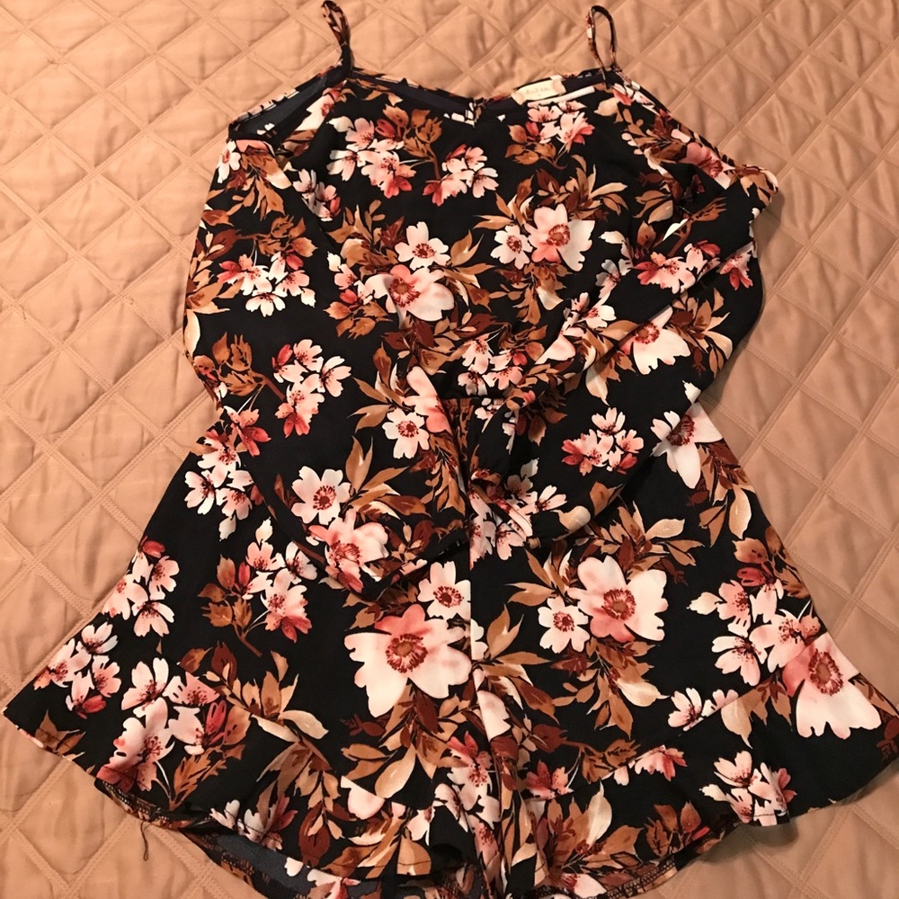 Cold shoulder romper