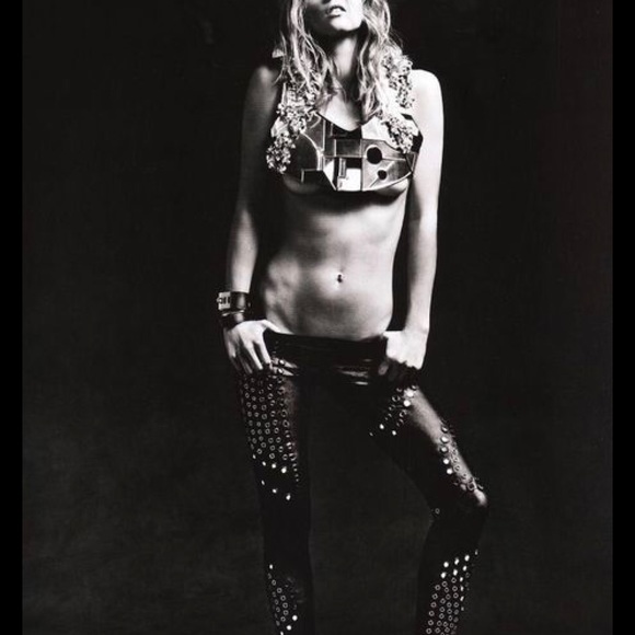 ROCKER metal embellished fishnet legging tights - Picture 3 of 6