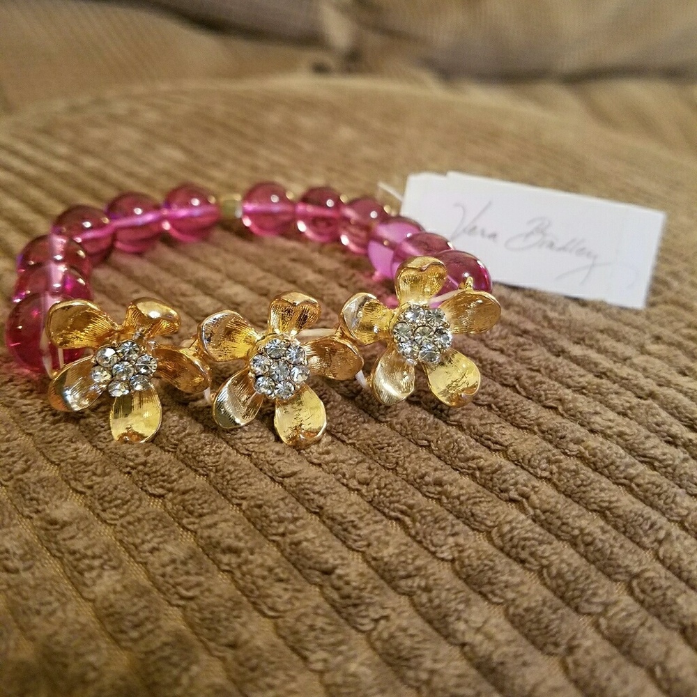 SALE Vera Bradley Petals Beaded Stretch Bracelet