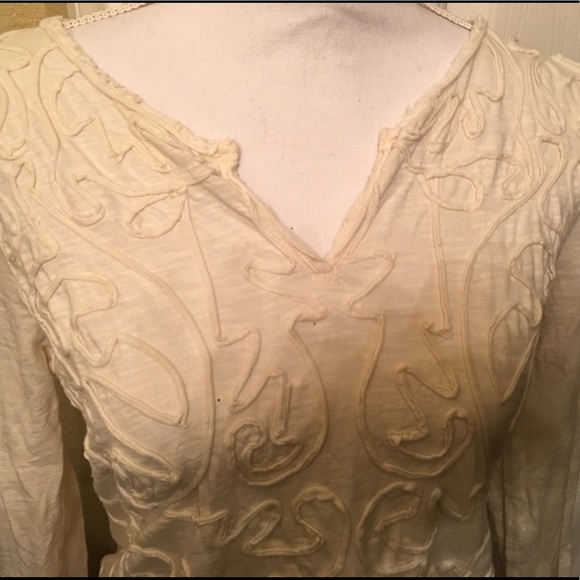 LUCKY Brand Ivory Top Sz M - Picture 2 of 6