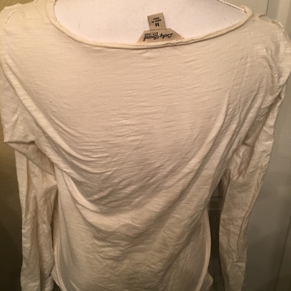 LUCKY Brand Ivory Top Sz M - Picture 5 of 6