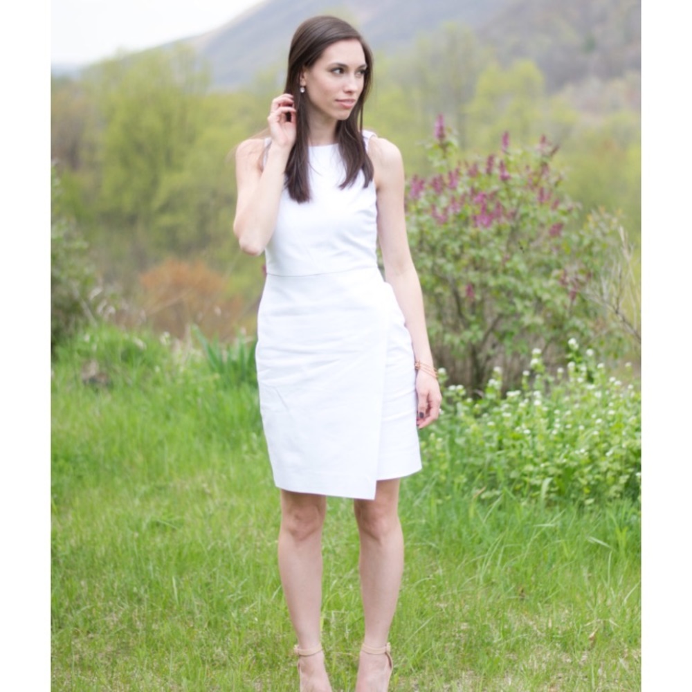 Banana Republic White Envelope Sheath Dress